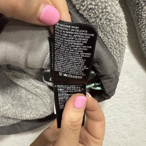 North Face Jacket Womens Medium Gray Fleece Polartec Full Zip Outdoors Pockets - Picture 6 of 11